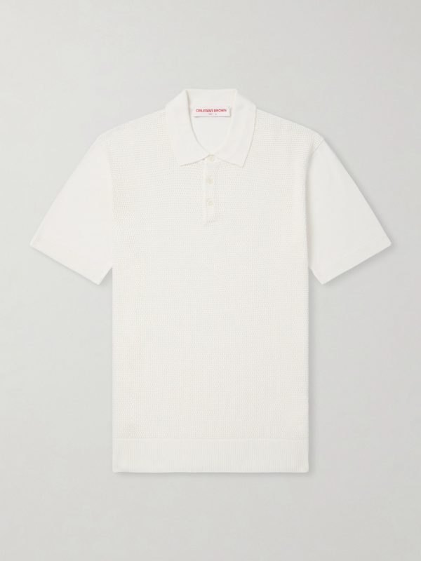 Burnham Tie Stitch II Silk and Cotton-Blend Polo Shirt Burnham Tie Stitch II Silk and Cotton-Blend Polo Shirt
