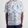 Maitan Camp-Collar Printed Silk-Satin Shirt - BK Maitan Camp-Collar Printed Silk-Satin Shirt - BK