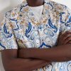 Maitan Camp-Collar Printed Silk-Satin Shirt - CU Maitan Camp-Collar Printed Silk-Satin Shirt - CU