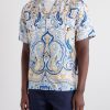 Maitan Camp-Collar Printed Silk-Satin Shirt - FR Maitan Camp-Collar Printed Silk-Satin Shirt - FR
