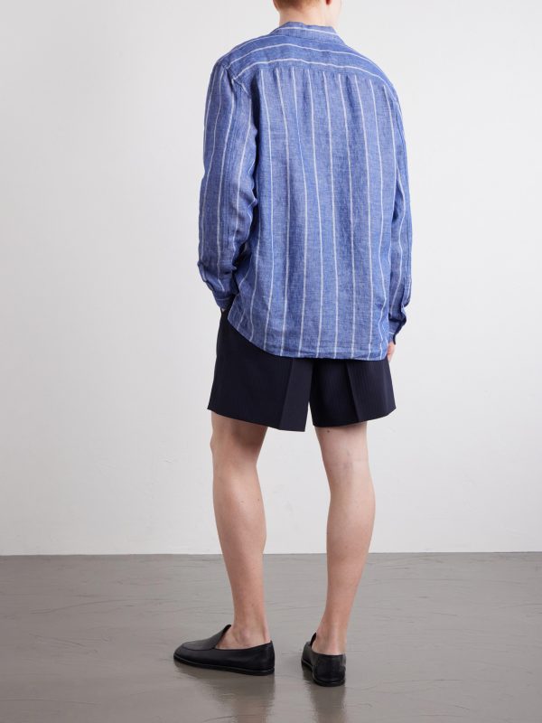 Sylvan Striped Linen Shirt - BK Sylvan Striped Linen Shirt - BK