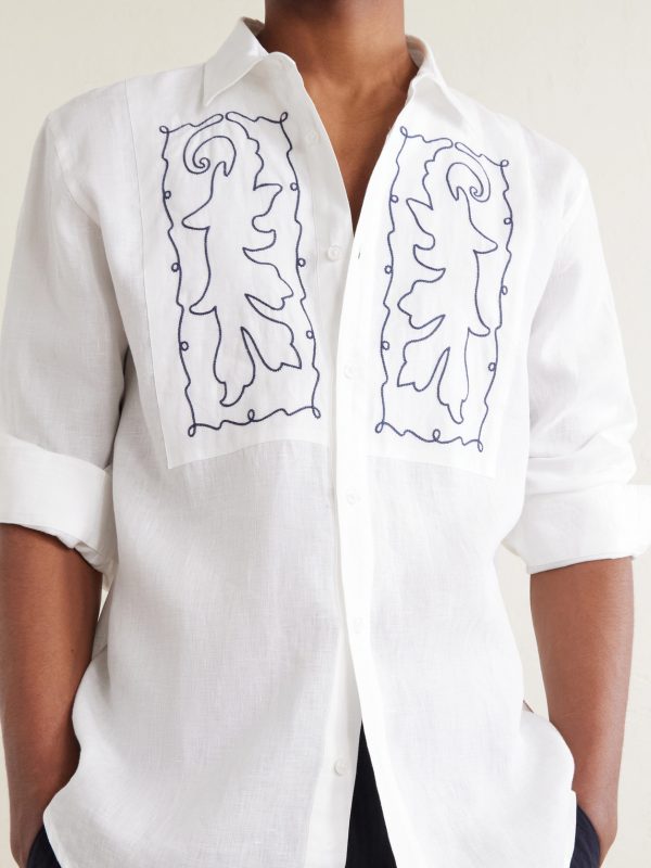 Mirabello Embroidered Linen Shirt - CU