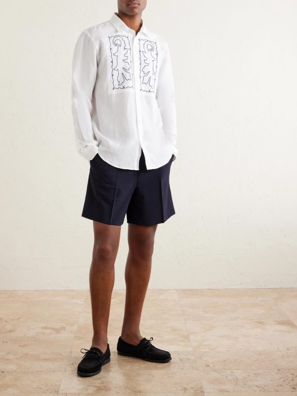 Mirabello Embroidered Linen Shirt - OU