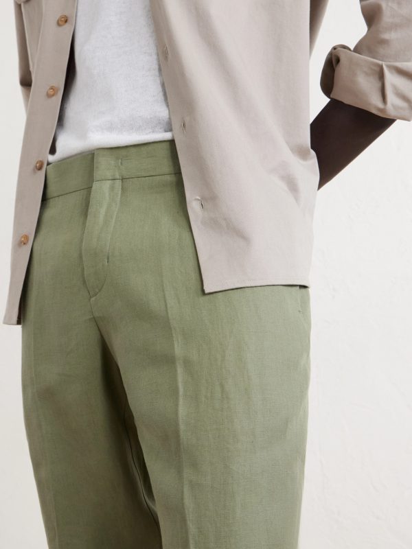 Griffon Tapered Linen Trousers - CU