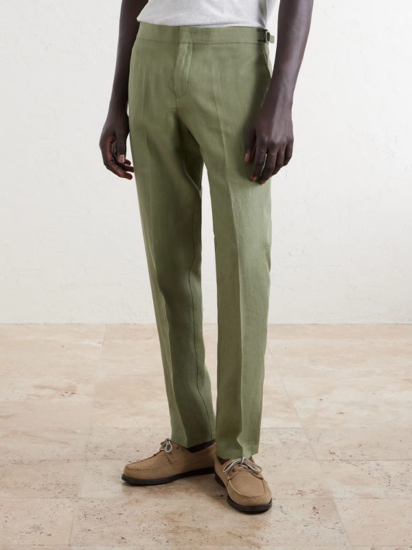Griffon Tapered Linen Trousers - FR