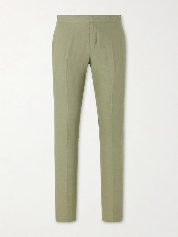 Griffon Tapered Linen Trousers