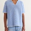 Batten Striped Open-Knit Cotton Polo Shirt - FR Batten Striped Open-Knit Cotton Polo Shirt - FR
