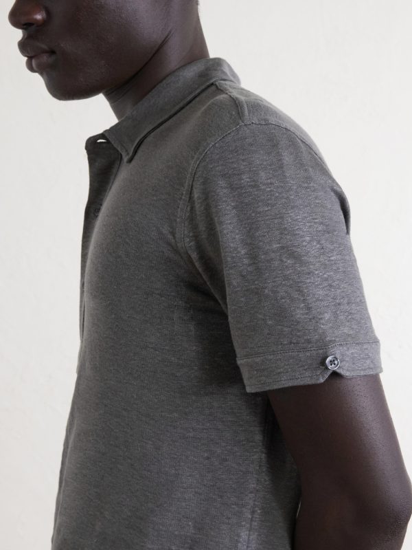 Sebastian Linen-Jersey Polo Shirt - CU Sebastian Linen-Jersey Polo Shirt - CU