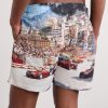 Bulldog Straight-Leg Mid-Length Printed Swim Shorts - BK Bulldog Straight-Leg Mid-Length Printed Swim Shorts - BK