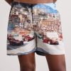 Bulldog Straight-Leg Mid-Length Printed Swim Shorts - OU Bulldog Straight-Leg Mid-Length Printed Swim Shorts - OU