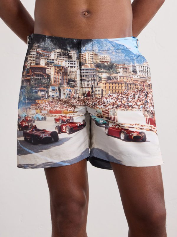Bulldog Straight-Leg Mid-Length Printed Swim Shorts - OU Bulldog Straight-Leg Mid-Length Printed Swim Shorts - OU