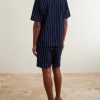 Hawkin Stripe Towelling Cotton Shirt - BK Hawkin Stripe Towelling Cotton Shirt - BK