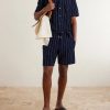 Hawkin Stripe Towelling Cotton Shirt - OU Hawkin Stripe Towelling Cotton Shirt - OU