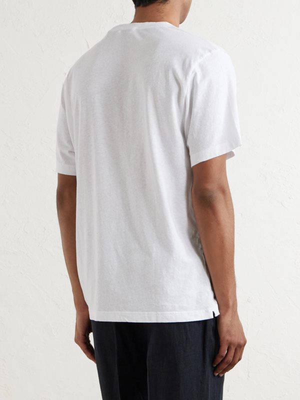 Dinis Linen-Blend T-Shirt - BK Dinis Linen-Blend T-Shirt - BK