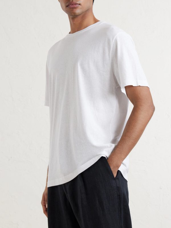 Dinis Linen-Blend T-Shirt - FR Dinis Linen-Blend T-Shirt - FR