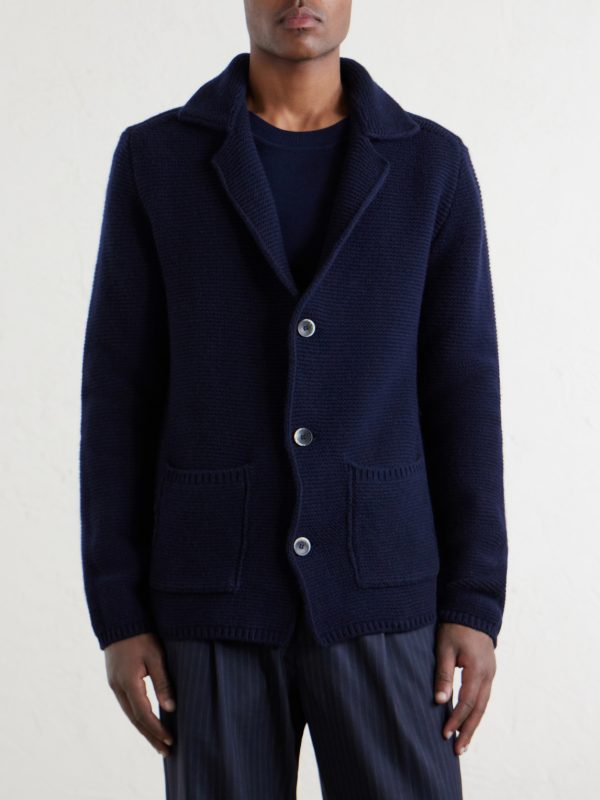 Knitted Virgin Wool Blazer - FR Knitted Virgin Wool Blazer - FR
