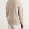 Ribbed Virgin Wool Cardigan - BK Ribbed Virgin Wool Cardigan - BK