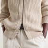 Ribbed Virgin Wool Cardigan - E1 Ribbed Virgin Wool Cardigan - E1