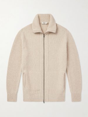 Ribbed Virgin Wool Cardigan Ribbed Virgin Wool Cardigan