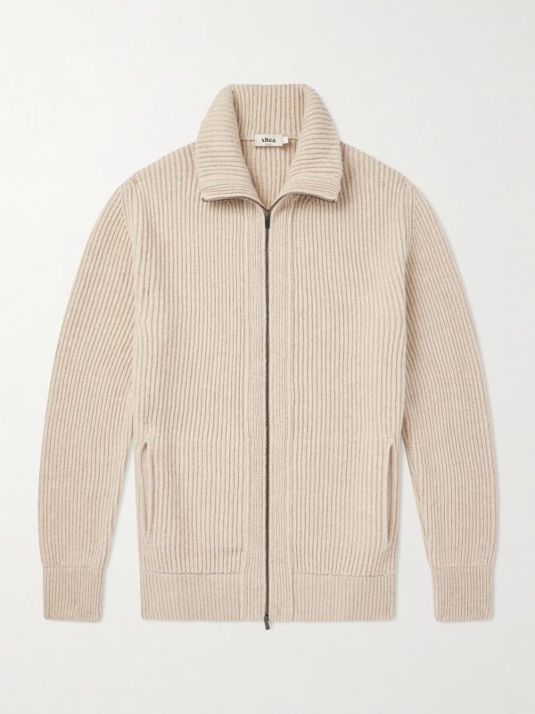 Ribbed Virgin Wool Cardigan Ribbed Virgin Wool Cardigan
