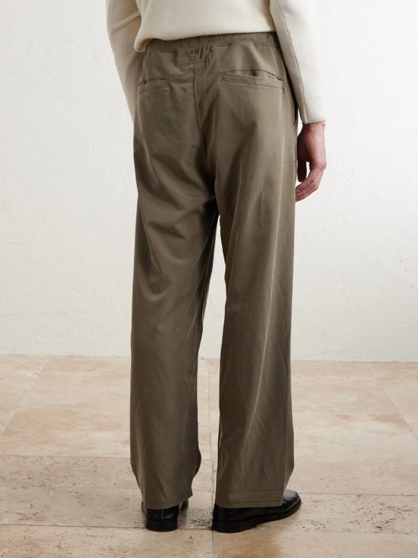 Straight-Leg Twill Trousers - BK Straight-Leg Twill Trousers - BK