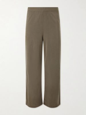 Straight-Leg Twill Trousers