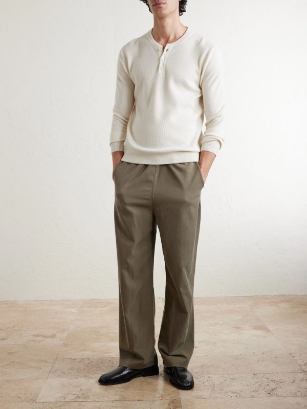 Straight-Leg Twill Trousers - OU Straight-Leg Twill Trousers - OU