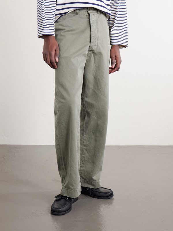 Straight-Leg Cotton Trousers - FR