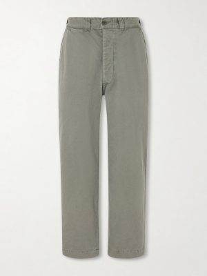 Straight-Leg Cotton Trousers