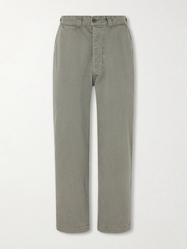 Straight-Leg Cotton Trousers