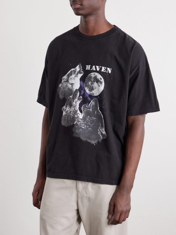 Howling Wolves Printed Cotton-Jersey T-Shirt - FR Howling Wolves Printed Cotton-Jersey T-Shirt - FR