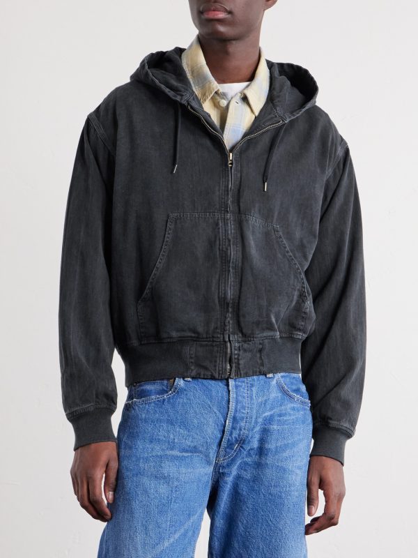 Cotton-Twill Hooded Blouson Jacket - FR