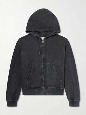 Cotton-Twill Hooded Blouson Jacket