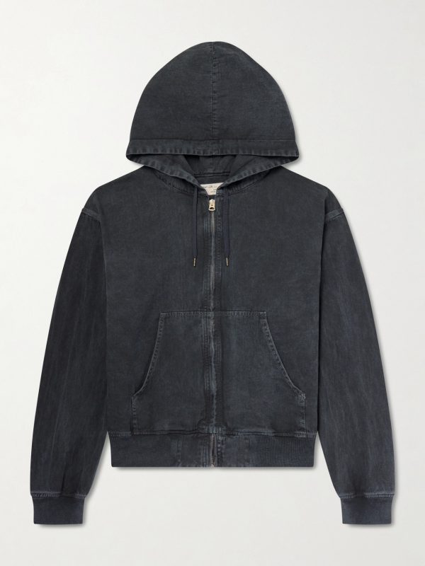 Cotton-Twill Hooded Blouson Jacket