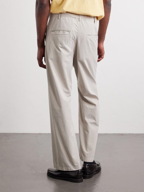 Straight-Leg Cotton-Twill Trousers - BK Straight-Leg Cotton-Twill Trousers - BK
