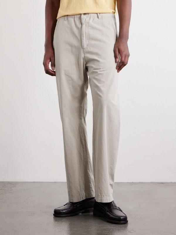 Straight-Leg Cotton-Twill Trousers - FR Straight-Leg Cotton-Twill Trousers - FR