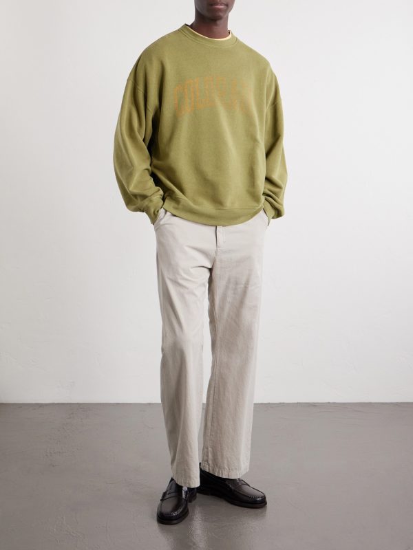 Straight-Leg Cotton-Twill Trousers - OU Straight-Leg Cotton-Twill Trousers - OU