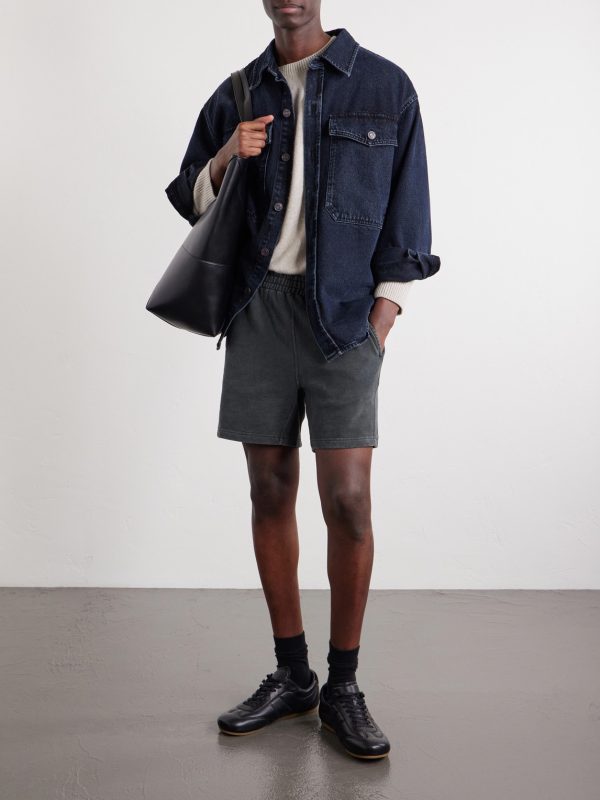 Straight-Leg Cotton-Jersey Shorts - OU Straight-Leg Cotton-Jersey Shorts - OU
