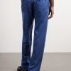 Straight-Leg Silk and Cotton-Blend Satin Trousres - BK