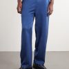 Straight-Leg Silk and Cotton-Blend Satin Trousres - FR