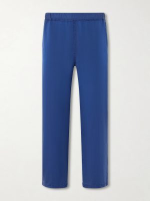 Straight-Leg Silk and Cotton-Blend Satin Trousres