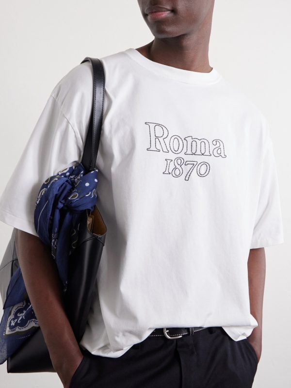 Roma 1870 Embroidered Cotton-Jersey T-Shirt - CU Roma 1870 Embroidered Cotton-Jersey T-Shirt - CU