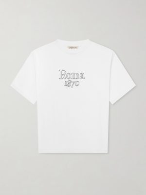 Roma 1870 Embroidered Cotton-Jersey T-Shirt Roma 1870 Embroidered Cotton-Jersey T-Shirt