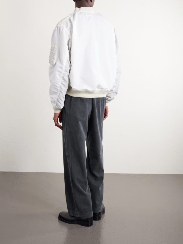 Straight-Leg Cotton-Twill Trousers - BK Straight-Leg Cotton-Twill Trousers - BK