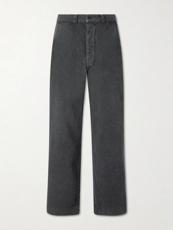 Straight-Leg Cotton-Twill Trousers Straight-Leg Cotton-Twill Trousers