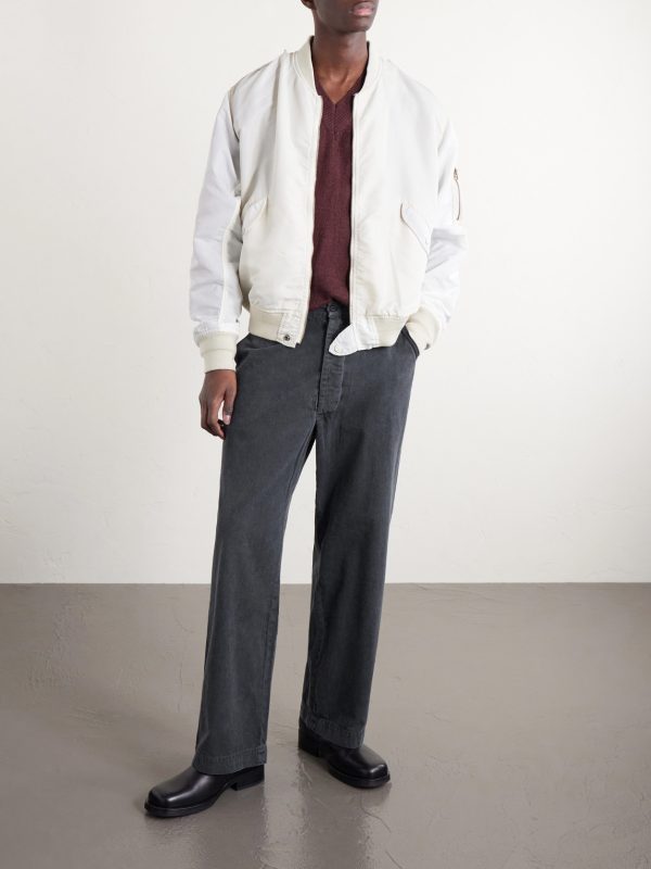 Straight-Leg Cotton-Twill Trousers - OU Straight-Leg Cotton-Twill Trousers - OU