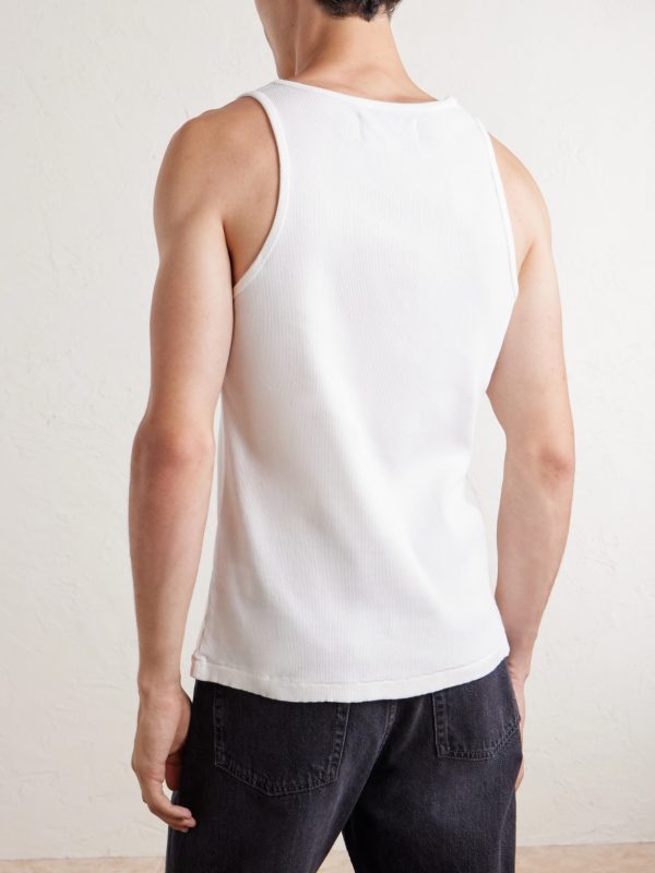 Ribbed Cotton Tank Top - BK