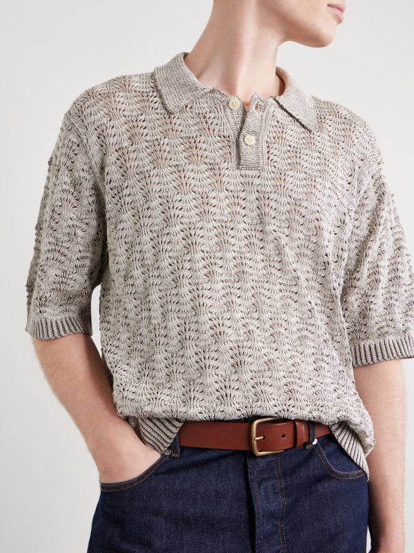 Open-Knit Pima Cotton Polo Shirt - CU Open-Knit Pima Cotton Polo Shirt - CU
