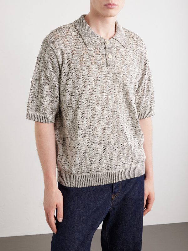 Open-Knit Pima Cotton Polo Shirt - FR Open-Knit Pima Cotton Polo Shirt - FR