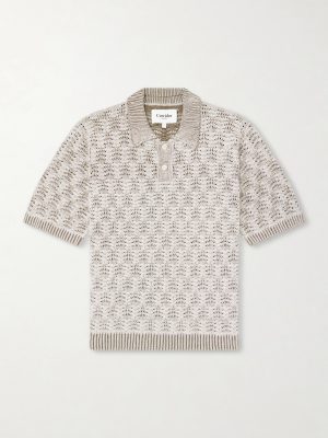 Open-Knit Pima Cotton Polo Shirt